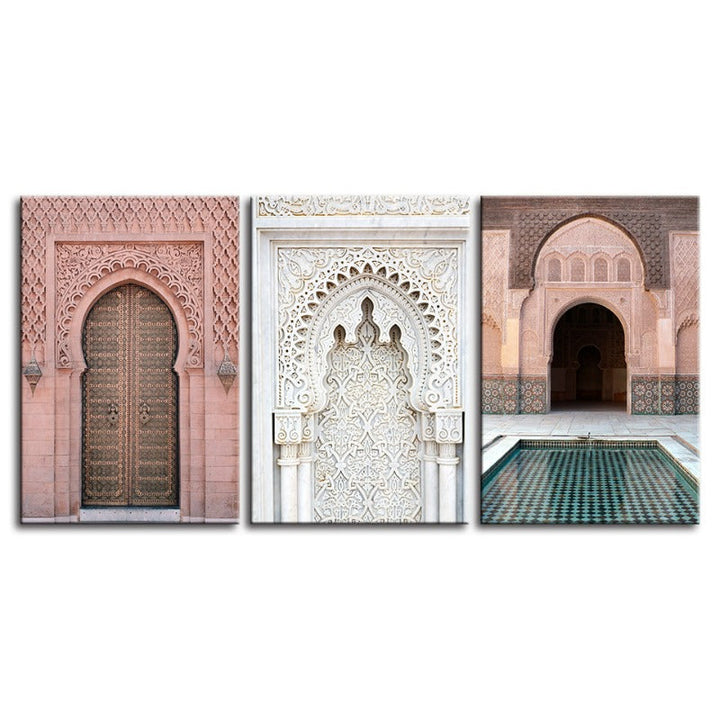 Beautiful Architectonic Design-Canvas Wall Art Painting 3 Pieces | Bowlift