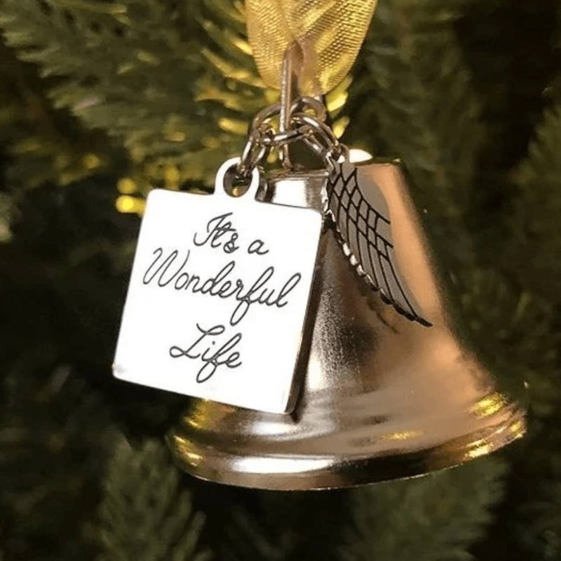 Christmas Tree Memorial Ornaments Angel Wings Bell Pendant Hanging Decoration | Bowlift