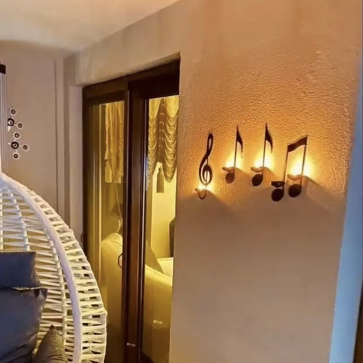 BowLift | 🎼Black Musical Note Wall Light