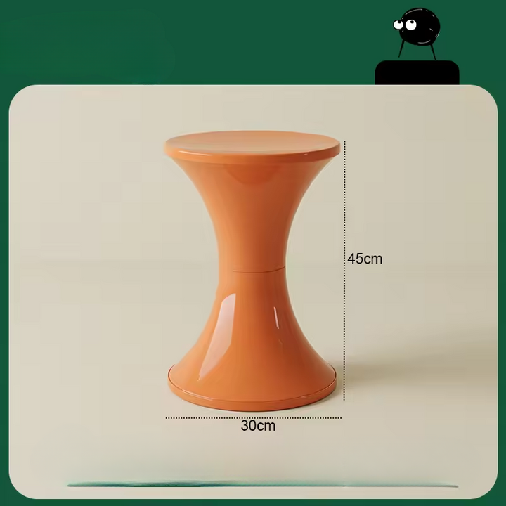 BowLift | Nordic Plastic Side Table with Thick Hourglass Design