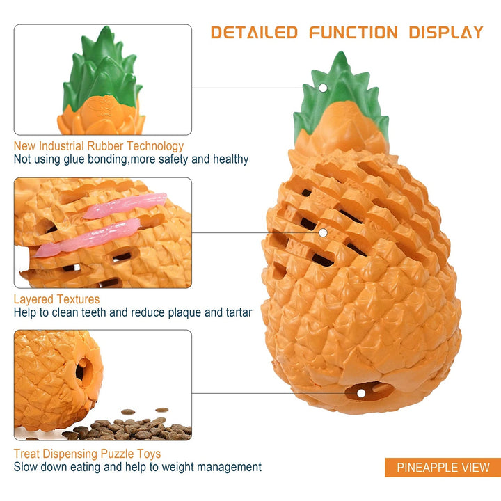 Indestructible Pineapple Chew Toy for Dogs Bowlift