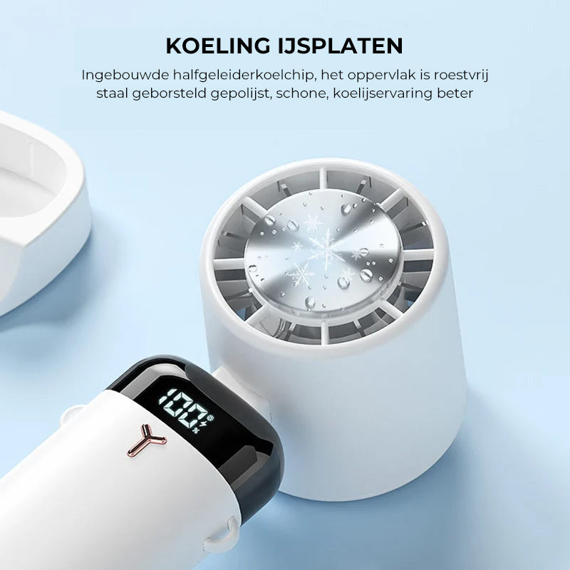 Portable electric cooling fan for cold compress | Bowlift