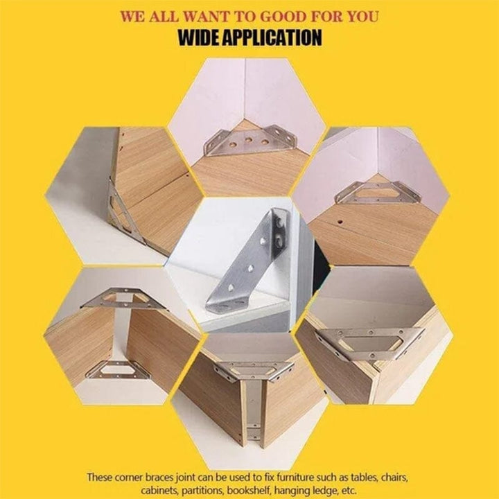 BowLift | Universal Stainless Steel Furniture Corner Connectors (10 pieces)
