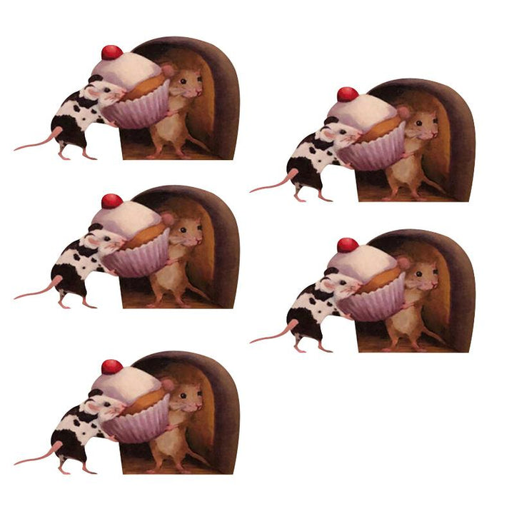 BowLift | Realistic 3D Mouse Hole Wall Sticker