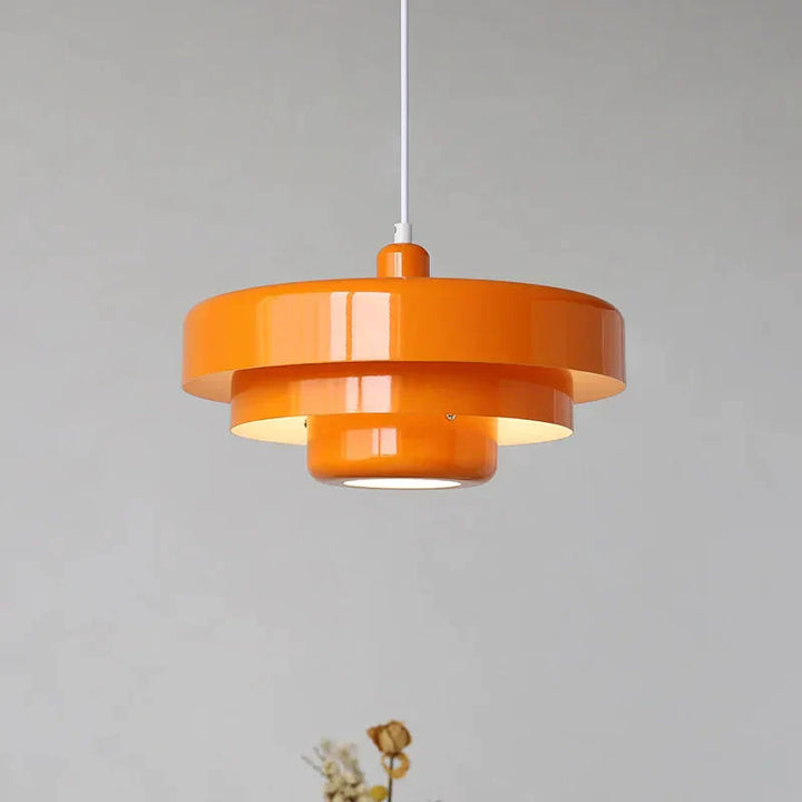 Modern Orange LED Pendant Lamp – Scandinavian Hanging Light for Living Room, Kitchen, and Dining Room | Bowlift