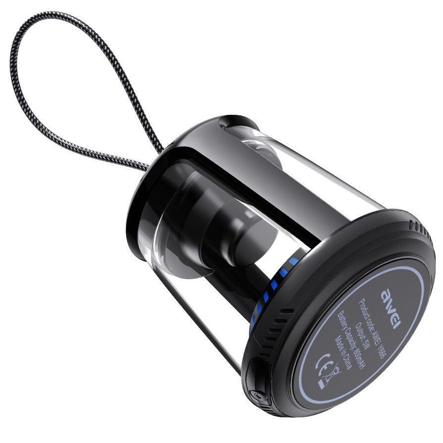 BowLift | Mini Wireless TWS Speaker, with Bluetooth5.0, Stereo Sound, IPX6 Waterproof & Cool Light, for Car, Home, Office & More (1-Pack)