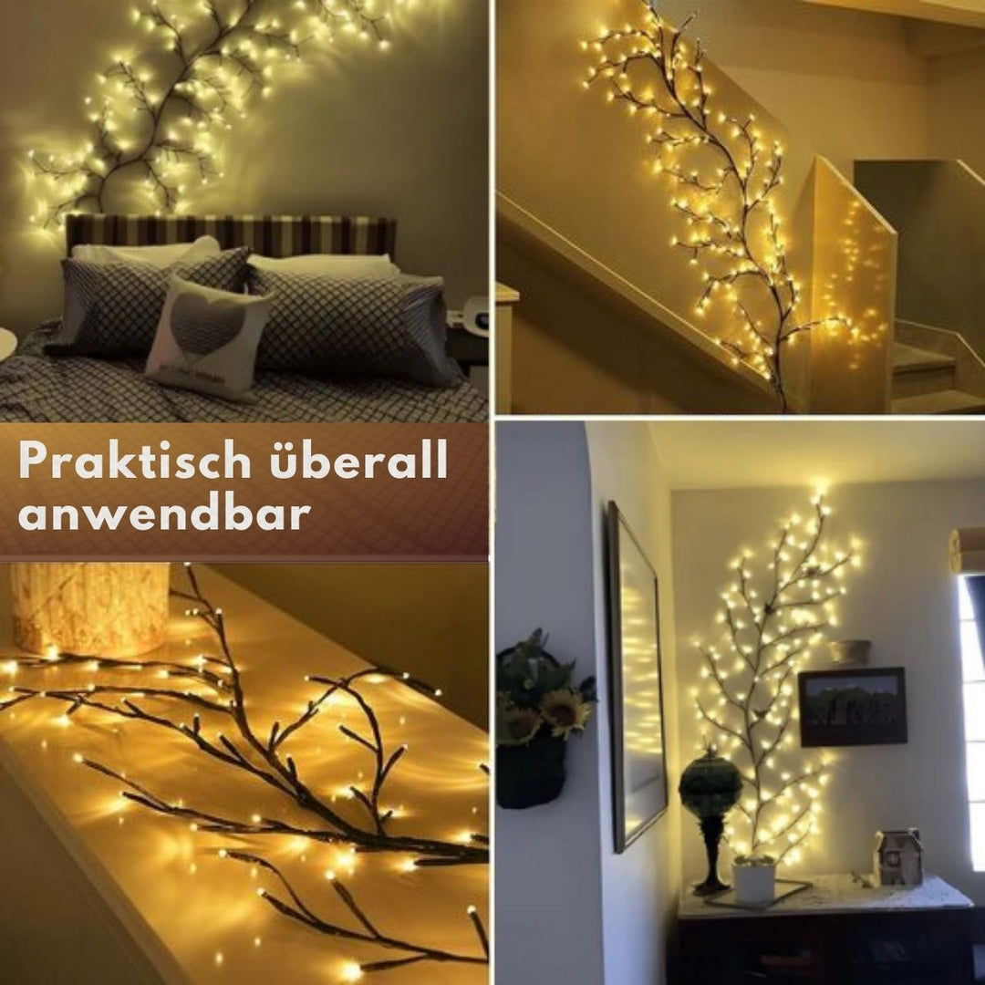 BowLift | LED Grapevine Fairy Lights - 100 LED String Lights with Green Wire for Indoor & Outdoor Decoration, Parties, and Garden Use