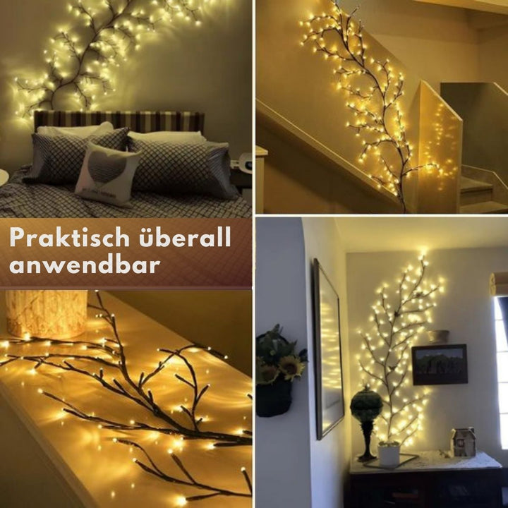 BowLift | LED Grapevine Fairy Lights - 100 LED String Lights with Green Wire for Indoor & Outdoor Decoration, Parties, and Garden Use