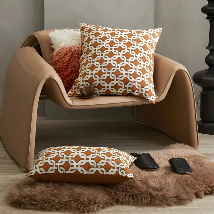 BowLift | Modern Interlock Pattern Cushion Cover