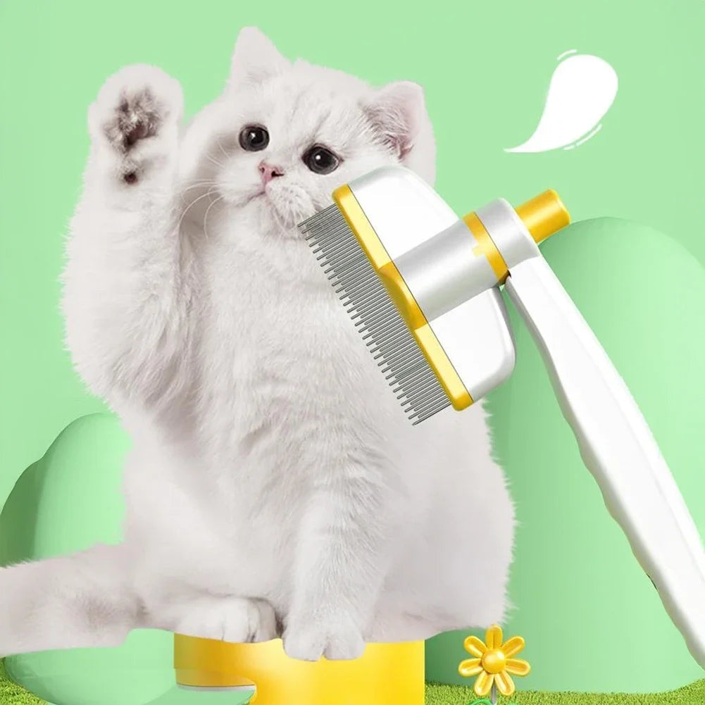 BowLift | Self Cleaning Dog Brush and Cat Brush with Rotating Comb