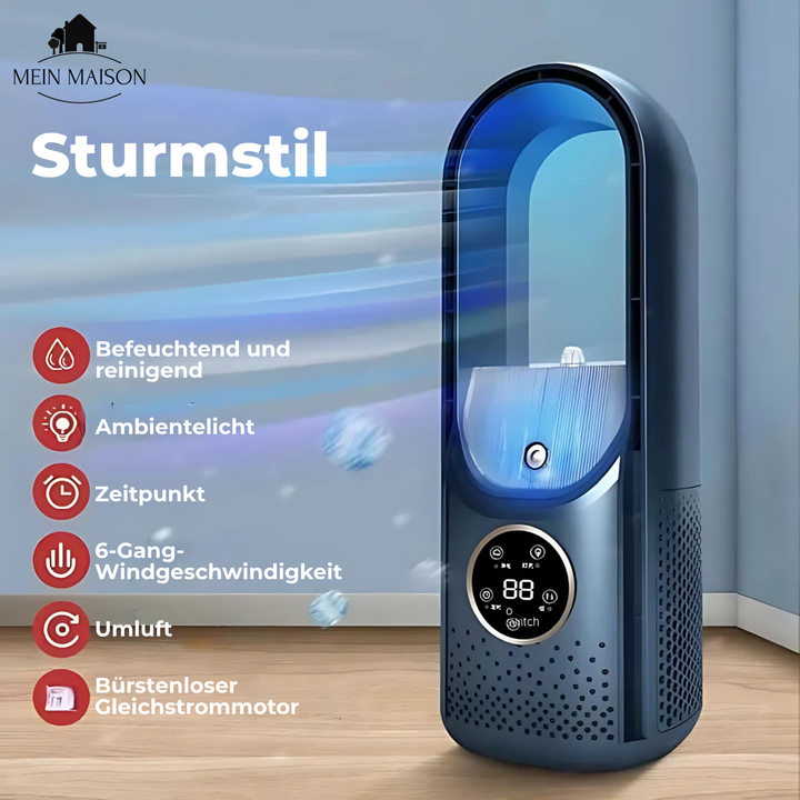 BowLift | Airevo Air Cooler | Bladeless USB Fan | 6 Levels | Quiet & With Timer | Air Humidification
