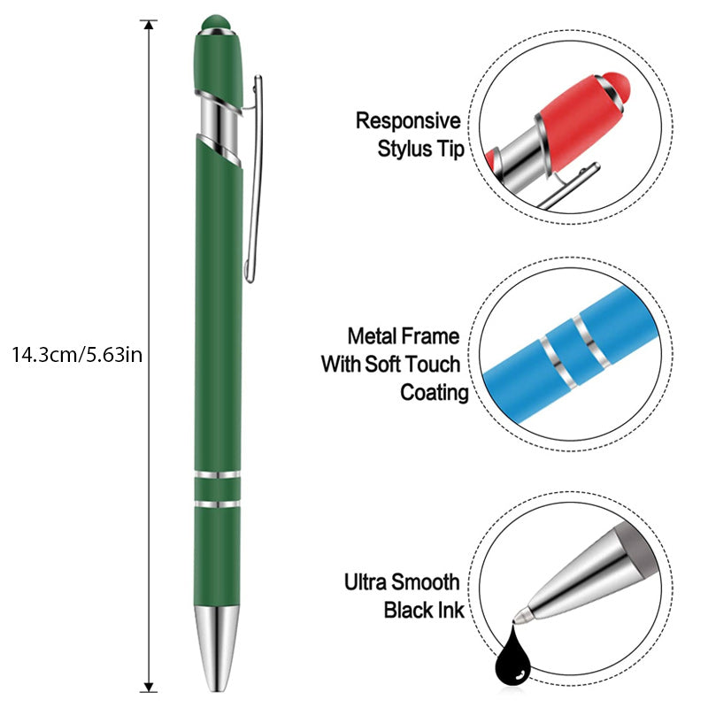 BowLift | Metal Print Aluminum Ballpoint Pen, 8 Pieces