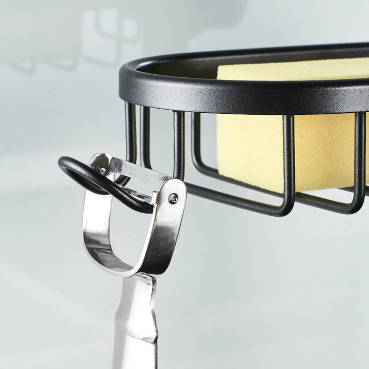 Shower holder for Shampoo & Soap – Stainless Steel – Silver or Black – No Drilling | Bowlift