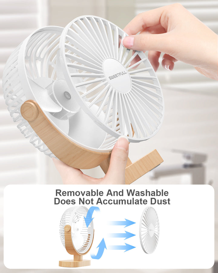 6.5 Inch USB Small Desk Fan for Home Office Car Outdoor Travel | Bowlift