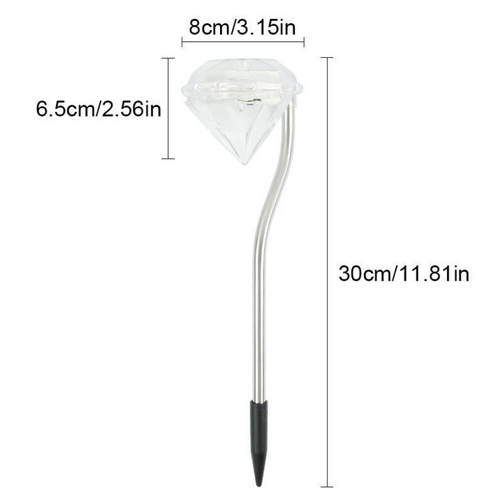 BowLift | Solar Garden Light in Diamond Shape – LED Lamps for Outdoor Decoration and Lighting