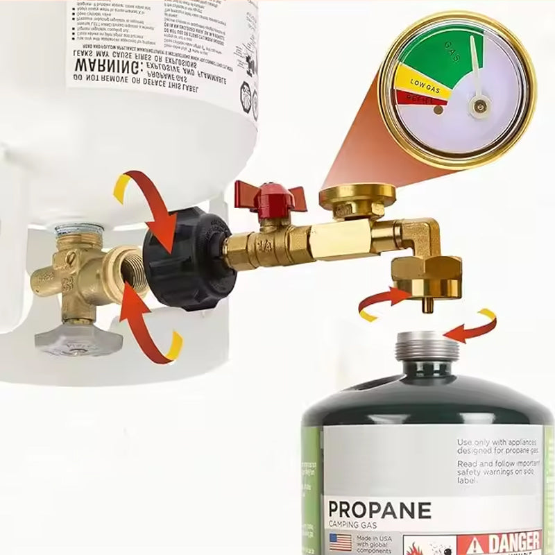 BowLift | Highly Rated Propane Refill Elbow Adapter with Tank Indicator