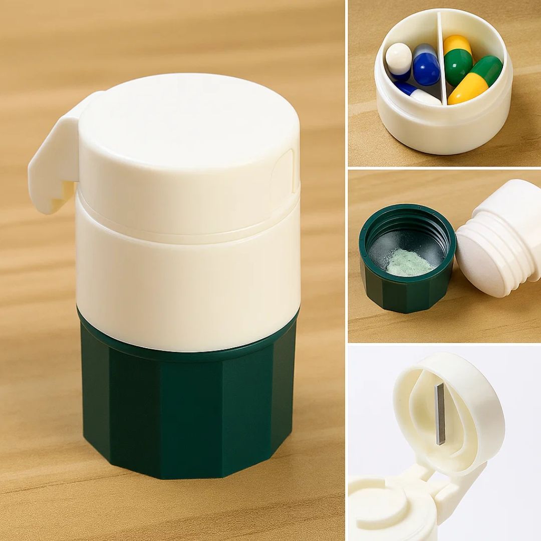 Precision Splitting & Crushing – Durable Compact Case – Easy Swallowing Relief – Safer Dosing – Travel Ready Bowlift