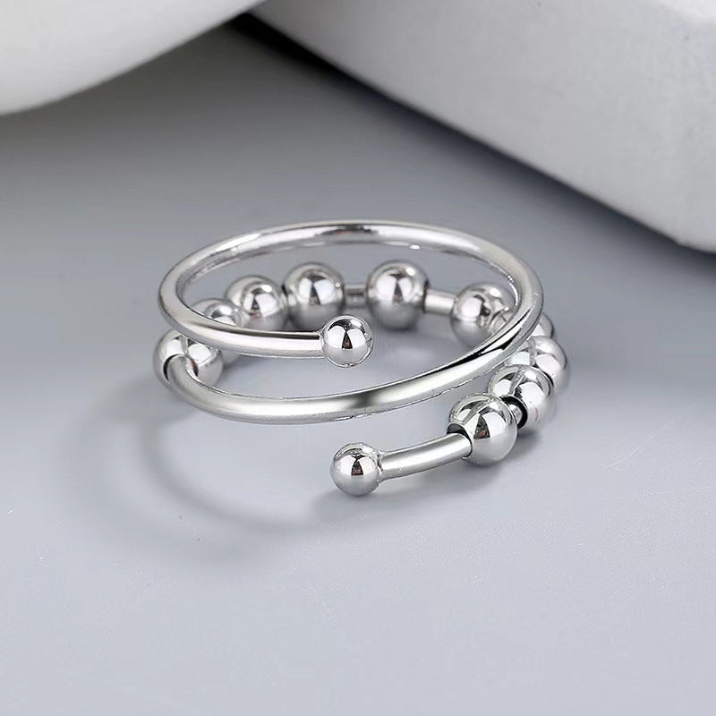 BowLift | Distribute Your Fear Circle Beads Fidget Ring