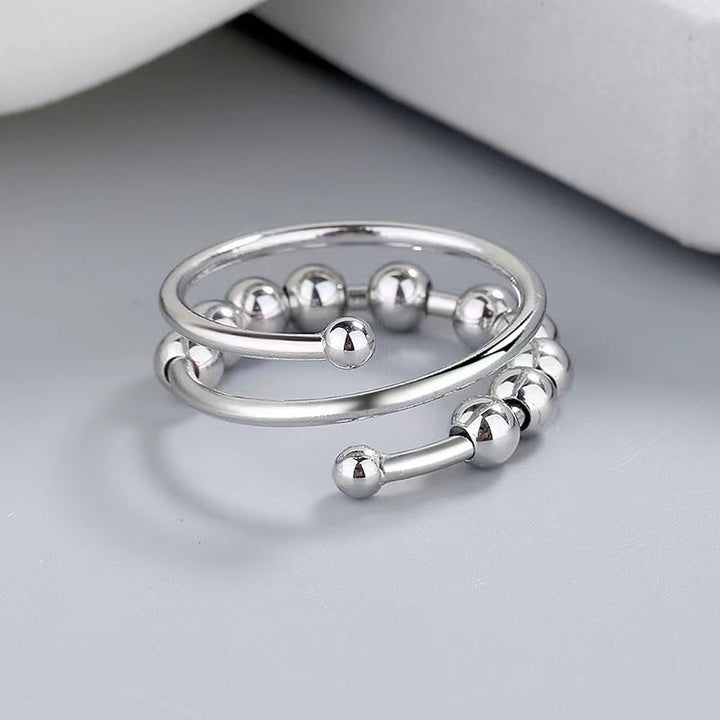 BowLift | Distribute Your Fear Circle Beads Fidget Ring