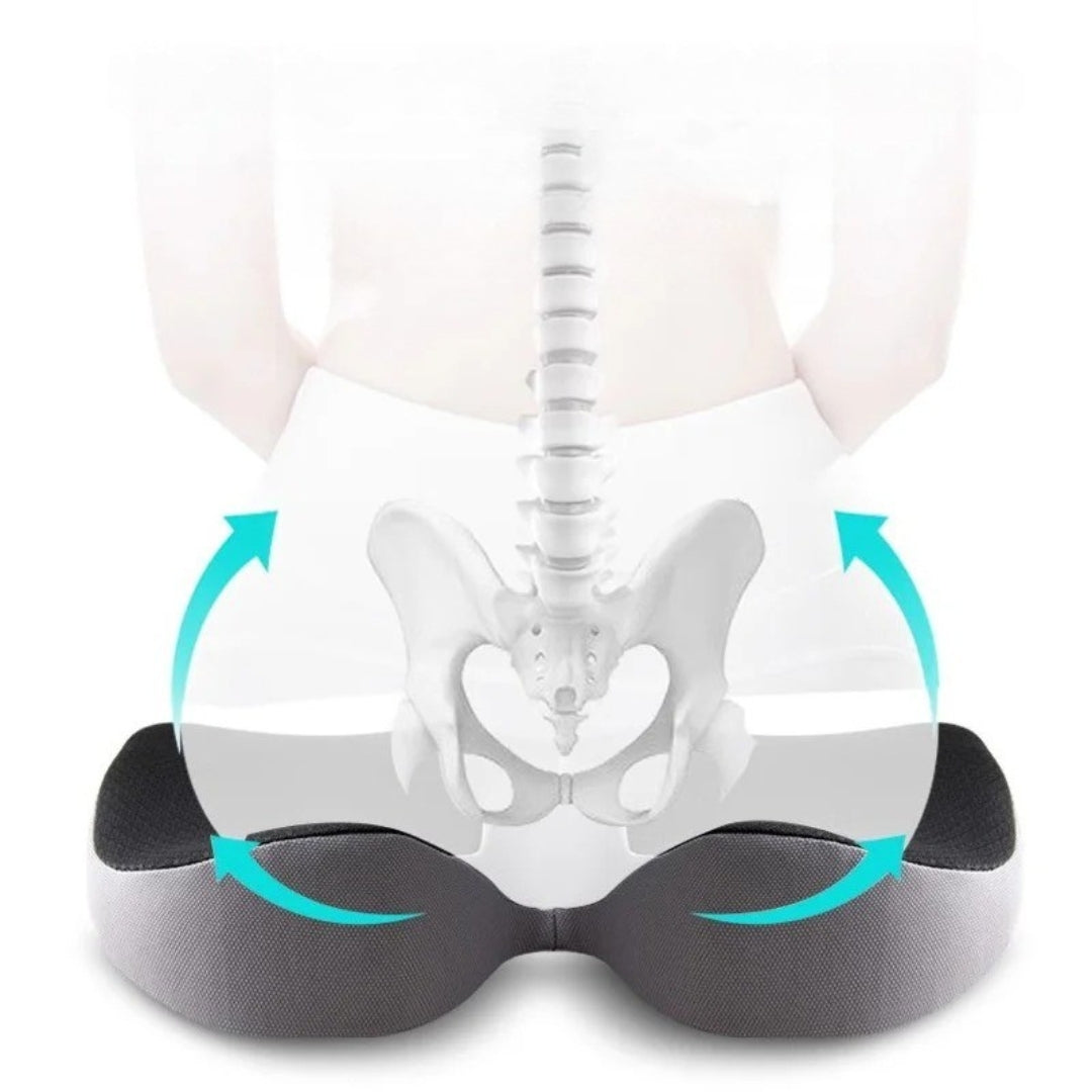 BowLift | Orthopedic Car Seat Cushion – Comfortable Chair Pad with Anti-Slip Bottom for Better Support
