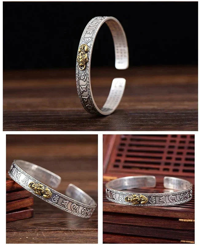 Seductive Silver Pixiu Bracelet for Wealth | Discover the Magic of Chinese Mythology Bowlift