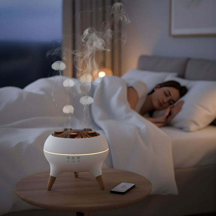 Quiet LED Jellyfish Effect – Remote Control – Relieves Dry Skin & Congestion for Peaceful Sleep & Relaxation Bowlift