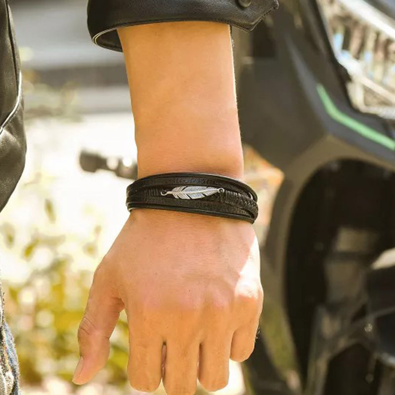 BowLift | Memorial Feather Men's Bracelet