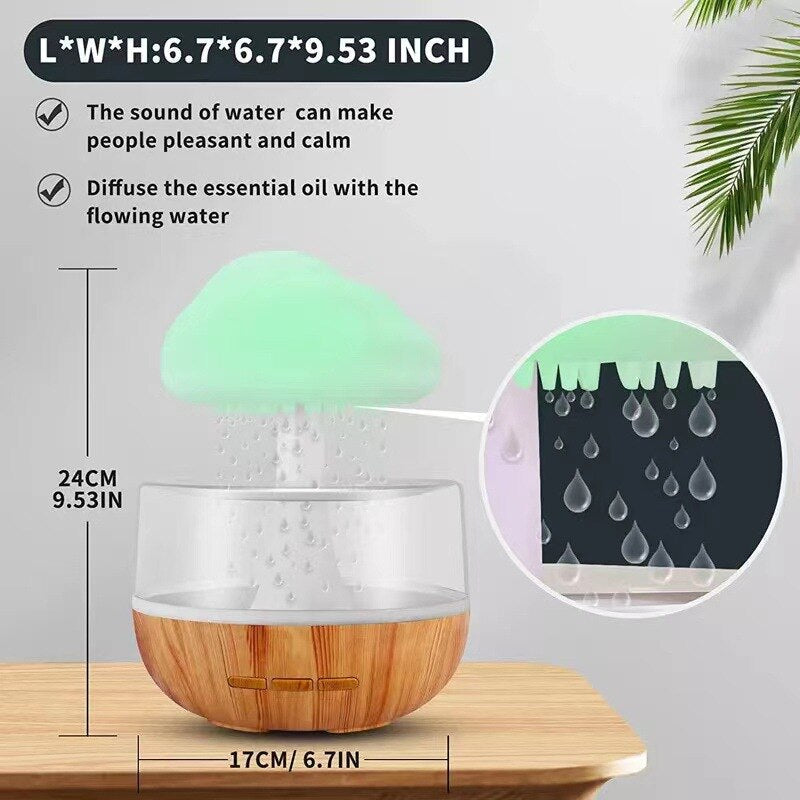 Rain Cloud Mushroom Air Humidifier Night Lamp | Bowlift