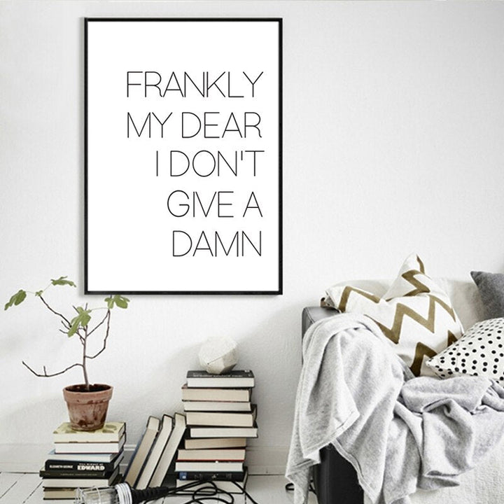 Don't Give A Damn - Canvas Wall Art Painting | Bowlift