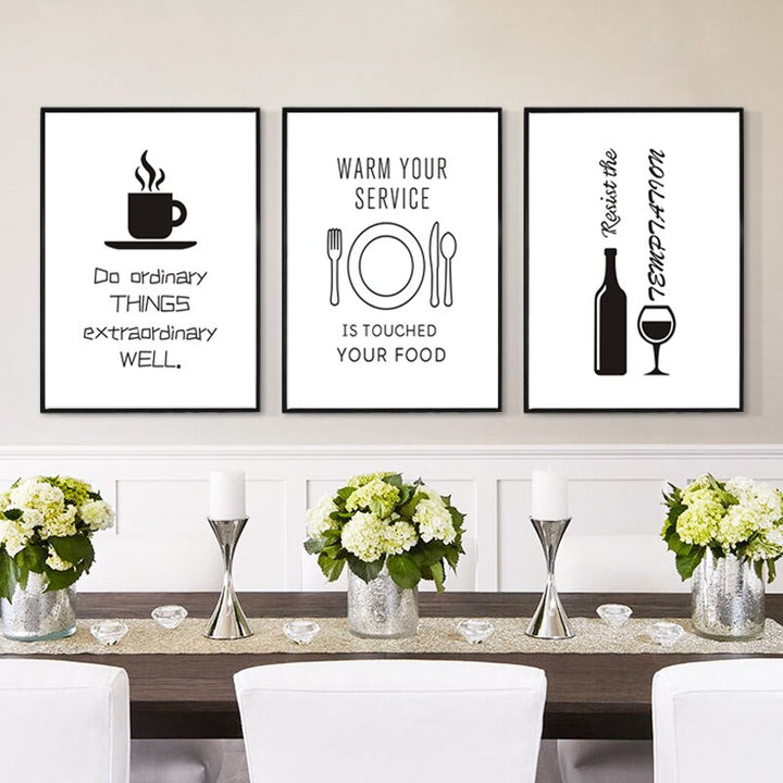 Minimalist Food Wine - Canvas Wall Art Painting | Bowlift