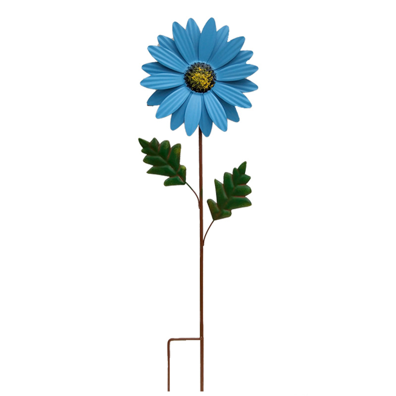 BowLift | Decorative sunflower made of metal for garden – Colorful flower stakes for outdoor and landscape