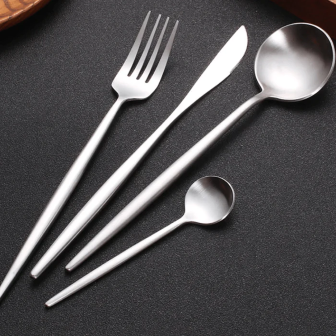 BowLift | Modern Stainless Steel Cutlery Set – 24 Pieces