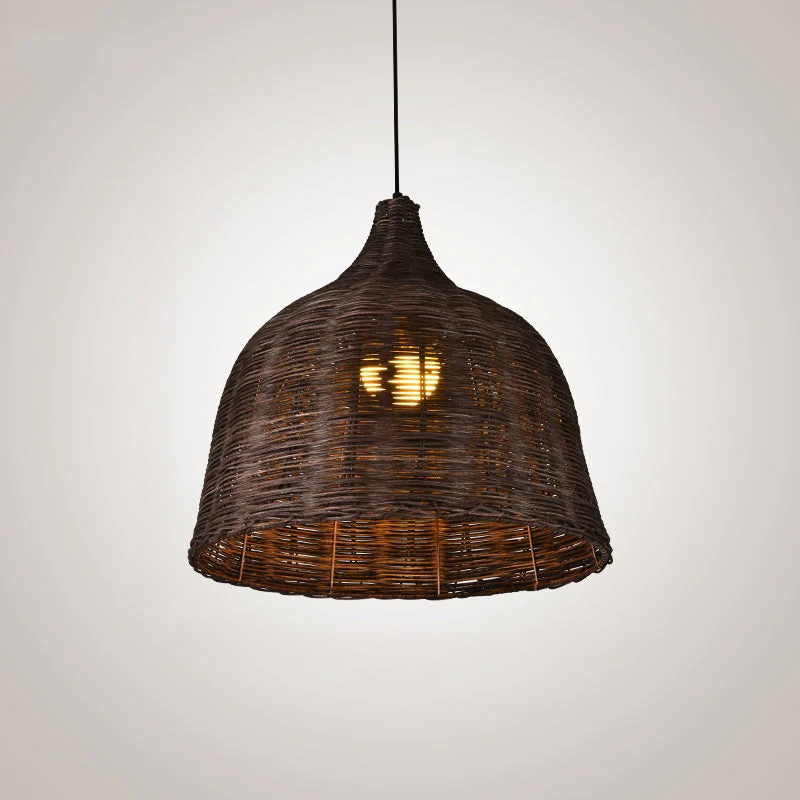 NatureGlow Pendant Lamp - Woven Reed and Bamboo Lighting | Bowlift
