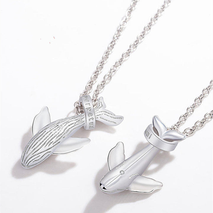 BowLift | Whale Silver Couple Clavicle Chain