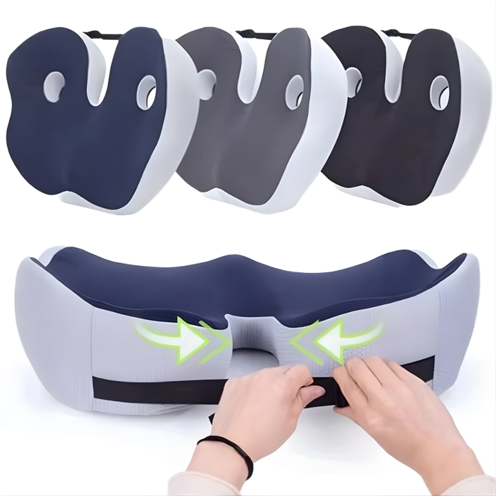 BowLift | Seat Cushion Memory Foam Orthopedic Pressure Relief Adjustable