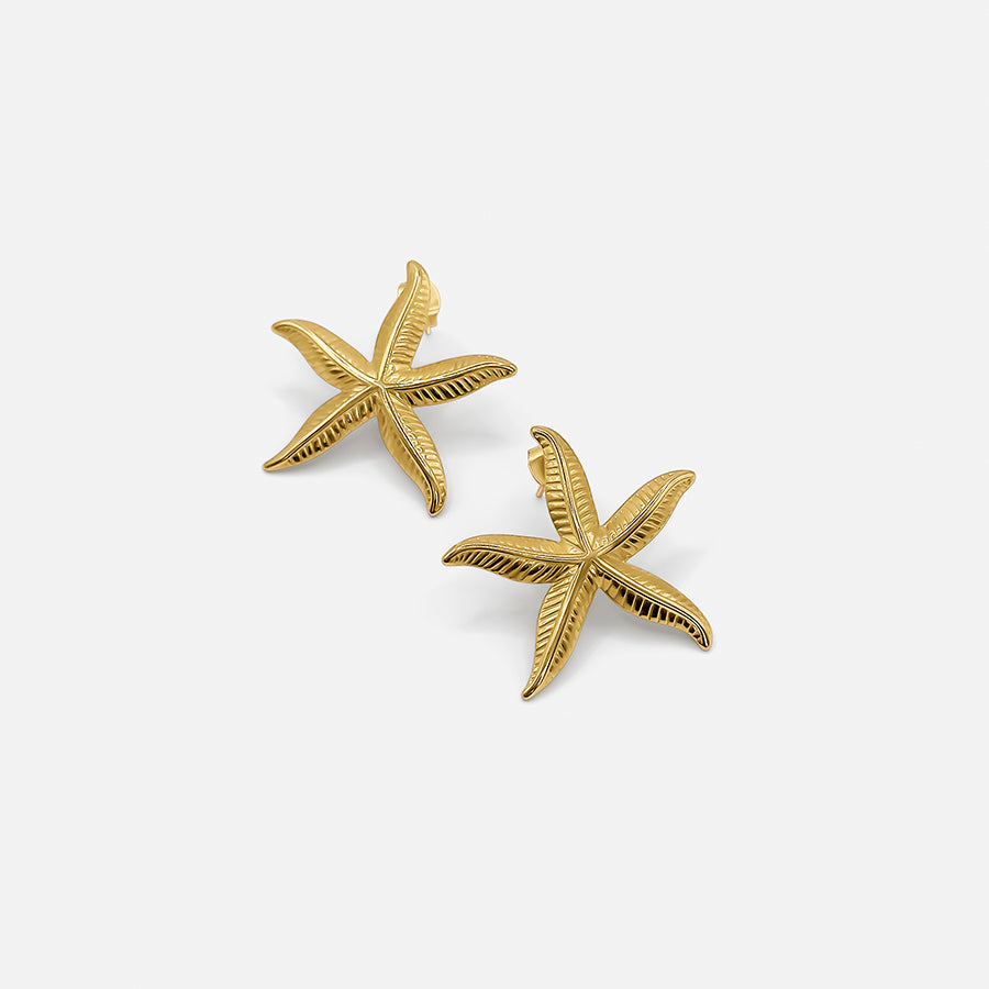 BowLift | Golden Starfish Earrings – A maritime touch for your style