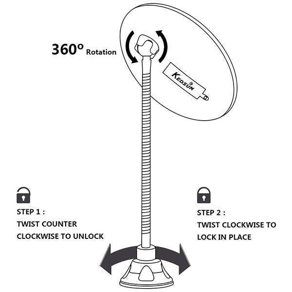 BowLift | 10x magnification LED illuminated makeup mirror