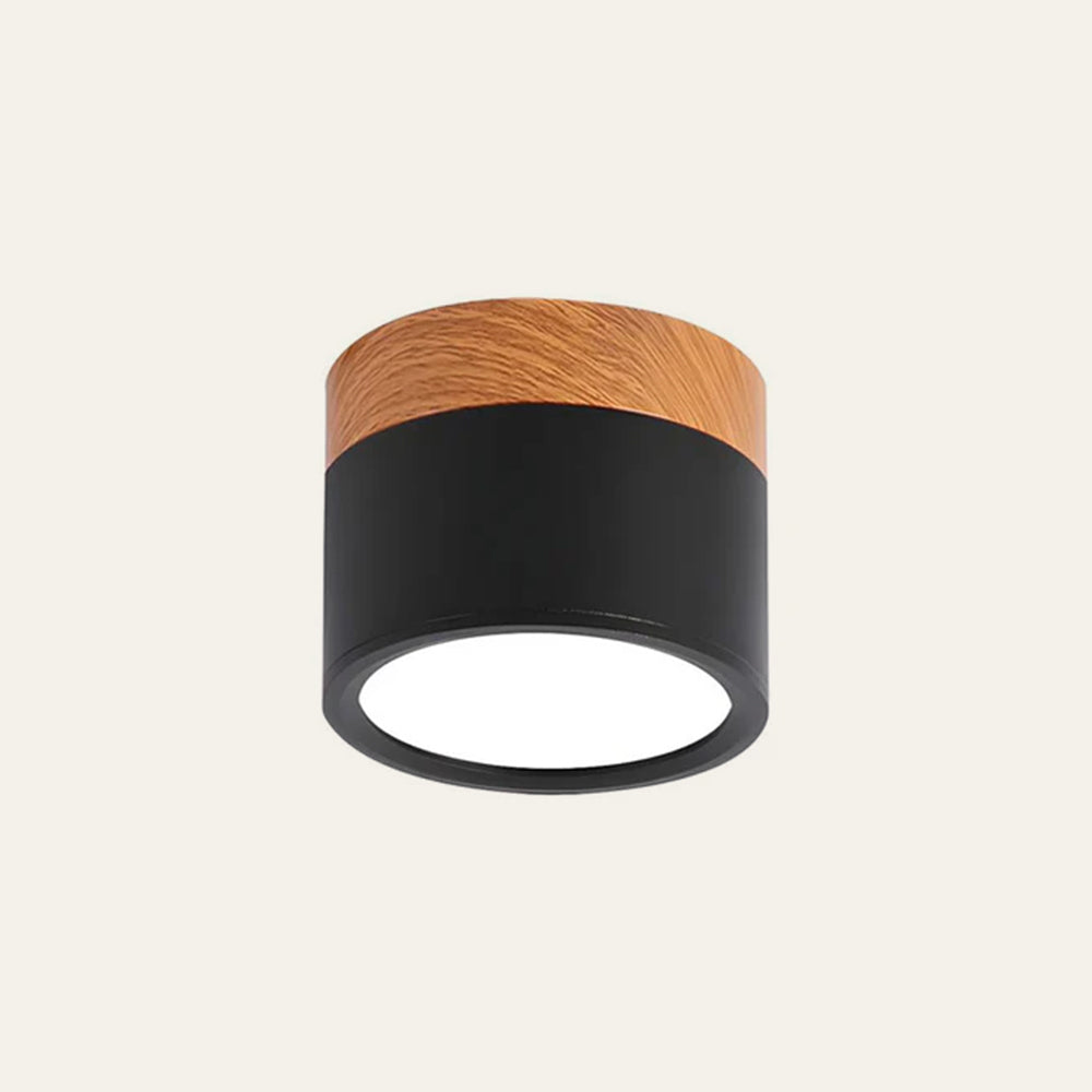 BowLift | Ceiling Light with Pink Flush Wood Finish
