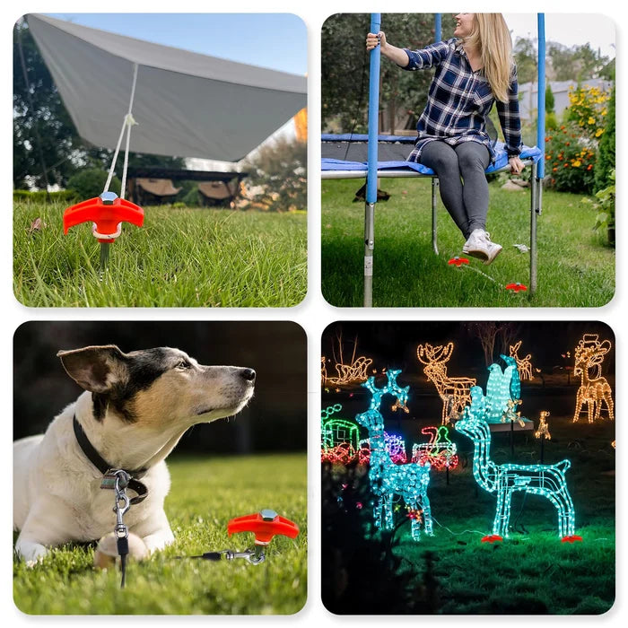 BowLift | 8" Screw Tent Pegs - Screwable Ground Anchors