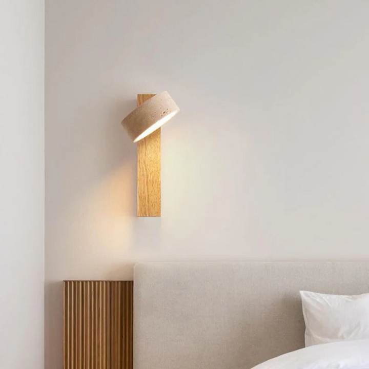 BowLift | Wabi Sabi Wall Lamp | Travertine Wall Lighting Indoor