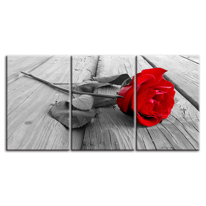 Lonely Rose 3 Piece - Canvas Wall Art Painting | Bowlift