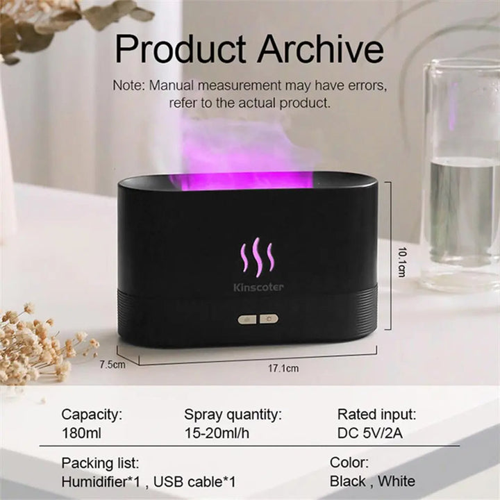 Electric Air Flame Humidifier Bowlift