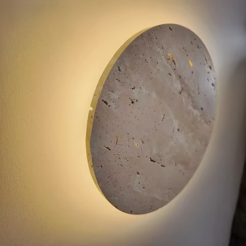 BowLift | Wabi-Sabi Travertine Natural Stone Wall Light