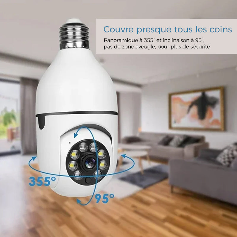 Wireless security camera without cables with light bulb | Bowlift