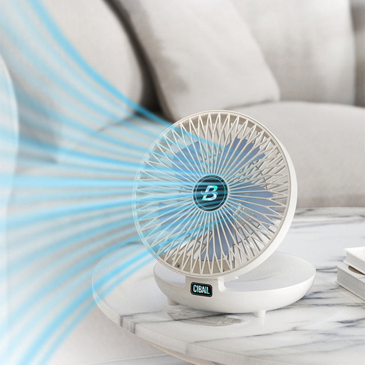 Portable Mini Desktop Fan, USB Rechargeable Adjustable Wall-Mount Fan | Bowlift