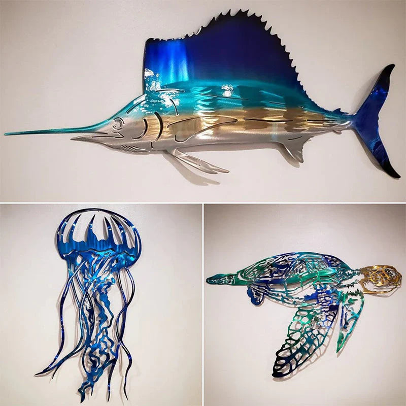 BowLift | Sea creature ornaments made of metal