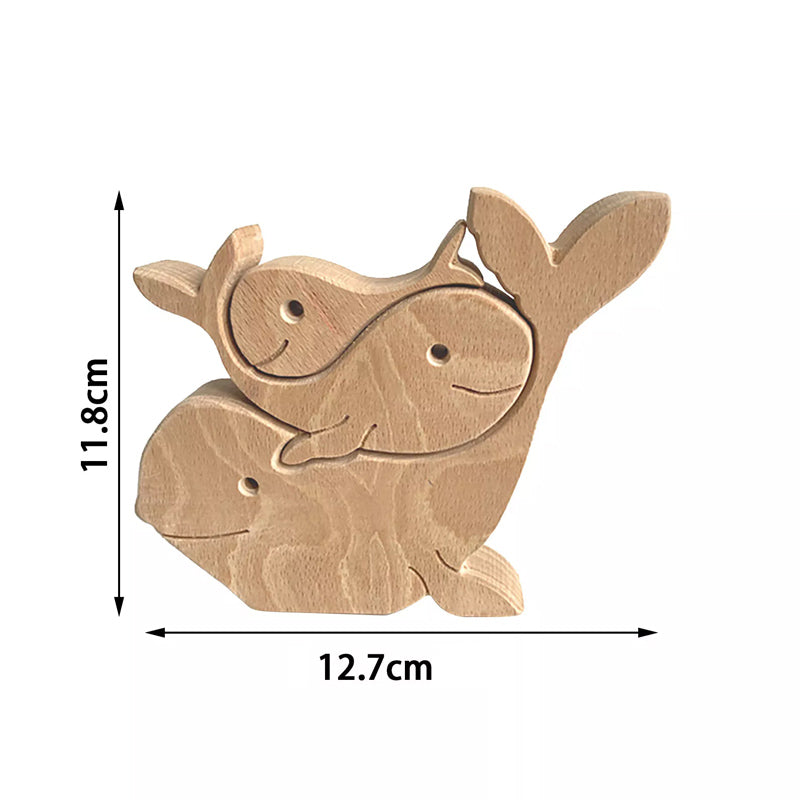 Decoration made of plush animals from hand-carved wood | Bowlift