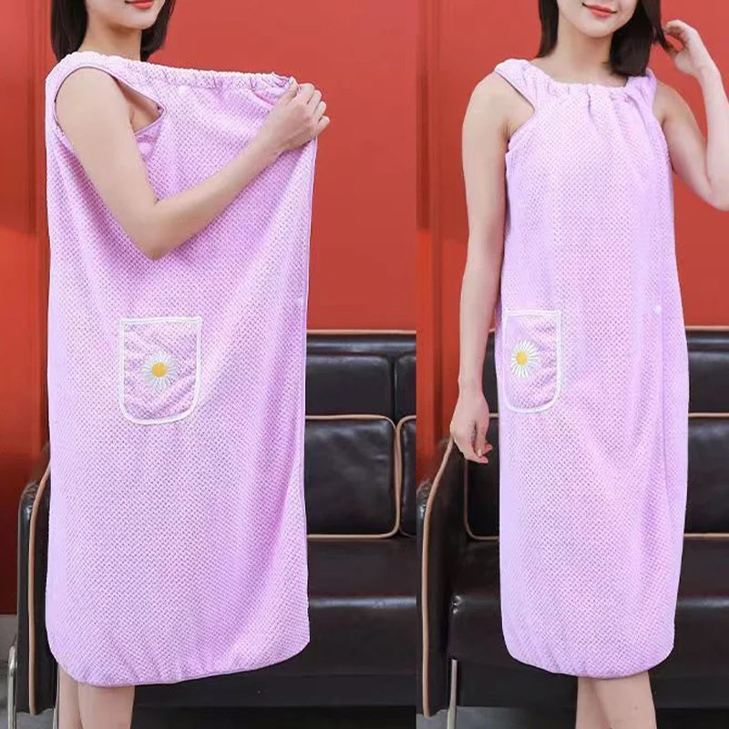 Quick Dry Absorb Water Wearable Bath Towel | Bowlift
