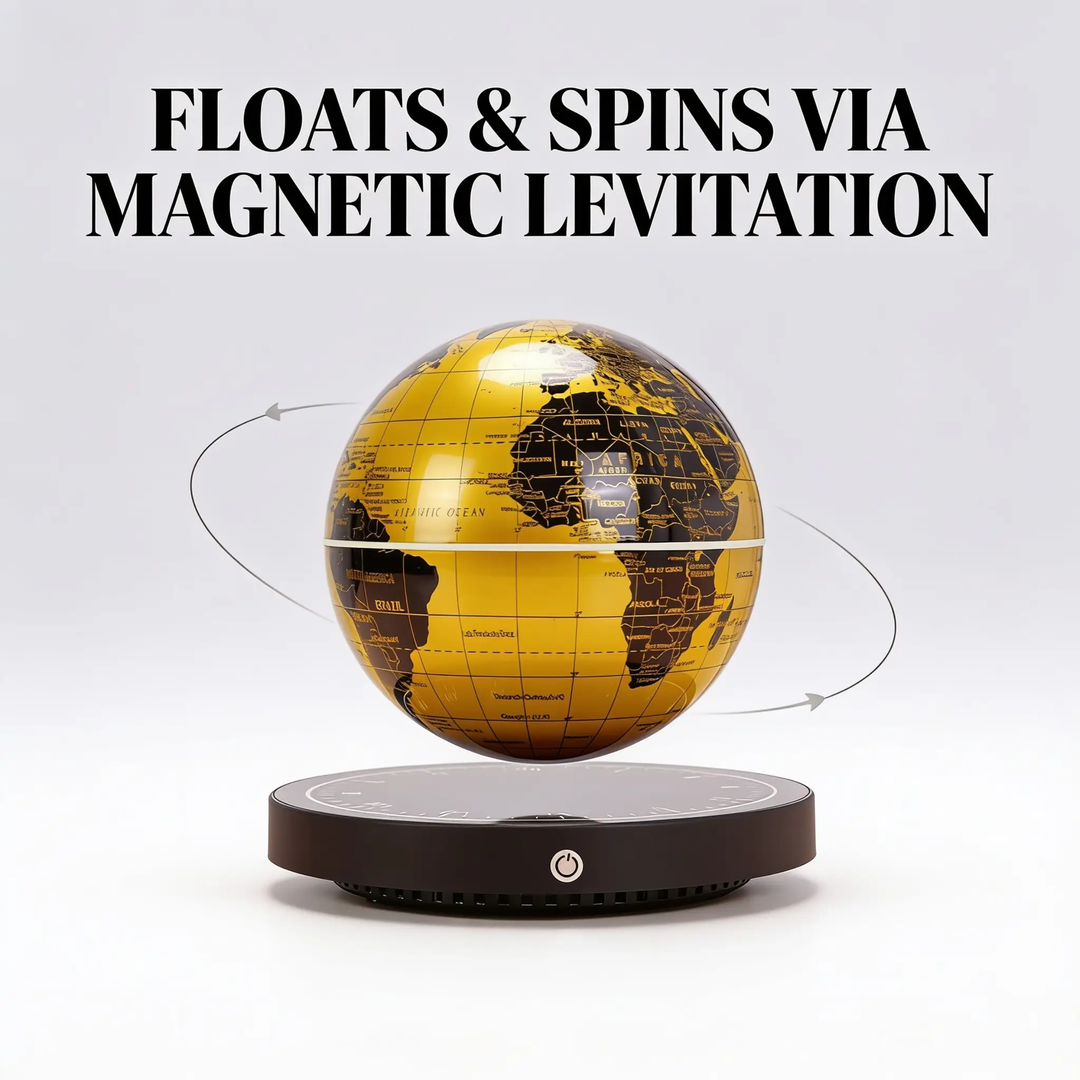 Magnetic Levitation Globe Lamp with Clock Base