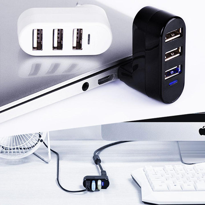 BowLift | Mini rotatable 3-Port USB Hub